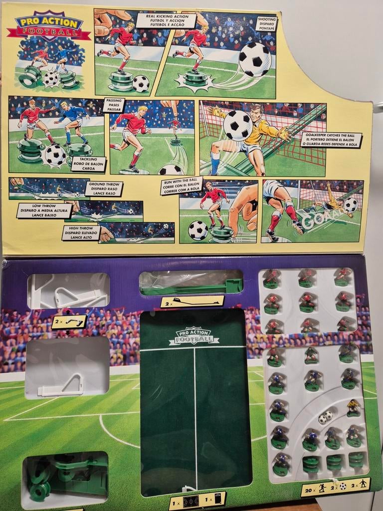 Pro Action Football - Vintage Voetbalspel van Parker, Kinderen en Baby's, Speelgoed | Overig, Ophalen, Gebruikt, Jongen of Meisje