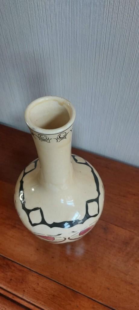 Art nouveau vaas ca 1915 ontwerp HAGA gemerkt theestoof, Antiek en Kunst, Ophalen of Verzenden