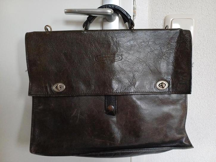 Fred de la Bretonniere tas, Sieraden, Tassen en Uiterlijk, Tassen | Schoudertassen, Gebruikt, Overige merken, Zwart, Leer, Ophalen of Verzenden