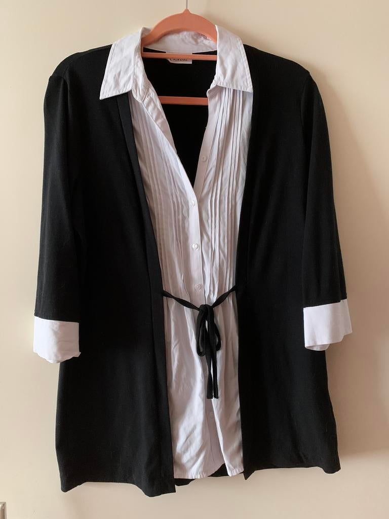 Zwart-Wit shirt / Blouse Maat 40, Kleding | Dames, T-shirts, Maat 38/40 (M), Wit, Ophalen of Verzenden, Zo goed als nieuw