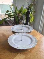 Brocante landelijke Etagere Porselein - 2 Etages, Ophalen of Verzenden, Nieuw