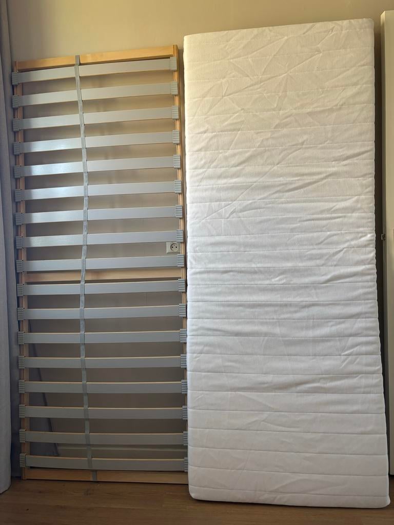 IKEA Matras en Lattenbodem 80x200, Huis en Inrichting, Slaapkamer | Matrassen en Bedbodems, Eenpersoons, Ophalen of Verzenden
