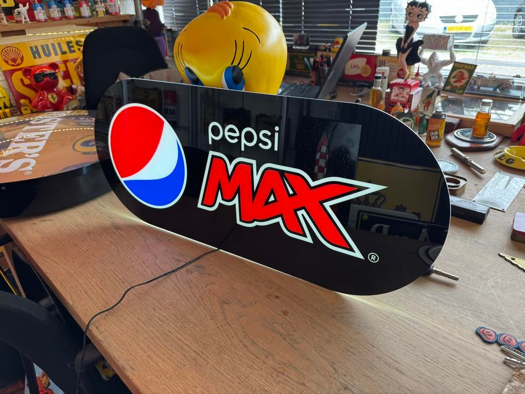 Pepsi MAX LED Lichtbak - Uniek Reclamebord, Verzamelen, Ophalen, ., Lichtbak of (neon) lamp, Zo goed als nieuw