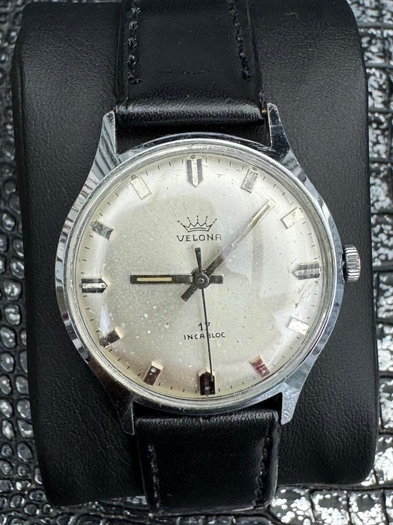 Vintage Velona 17 Incabloc Polshorloge, Antiek en Kunst, Ophalen of Verzenden