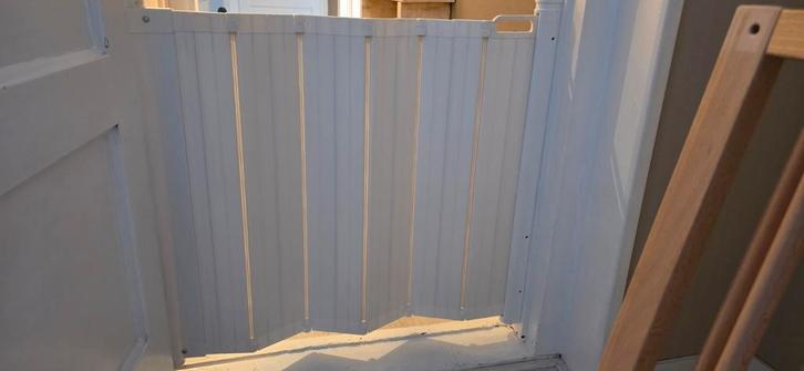 Harmonica traphekje - 78 cm breed - Wit, Kinderen en Baby's, Traphekjes, Gebruikt, Overige typen, Overige materialen, minder dan 100 cm