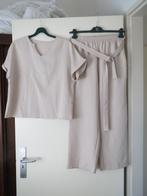 Tweedelig damespak  Ivoorkleur  Maat L, Ophalen of Verzenden, Gedragen, Maat 42/44 (L)