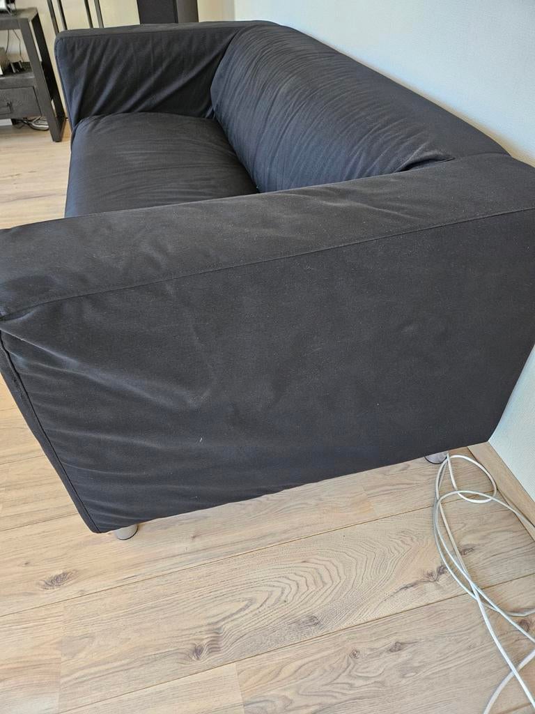 IKEA Klippan bank met zwarte hoes - 180x66 cm, Ophalen, Gebruikt, Minder dan 75 cm, 150 tot 200 cm
