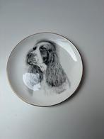 Engelse Springer Spaniel wandbord doorsnee 21,5 cm zwart-wit, Ophalen
