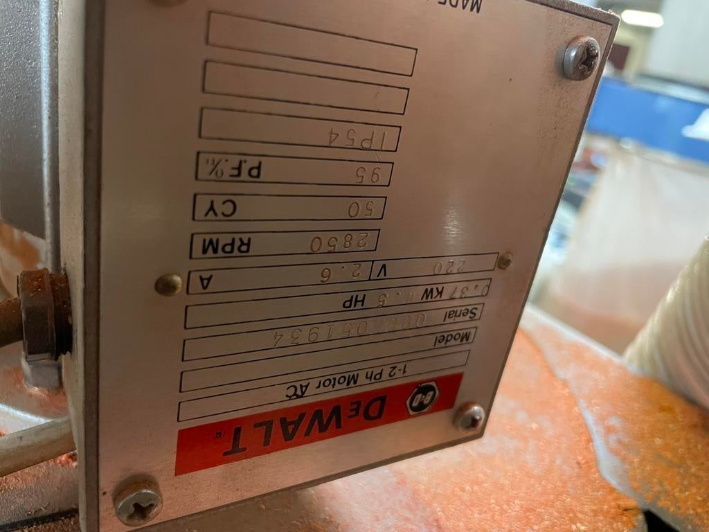 DeWalt DW60 Stofafzuiging Houtmotafzuiging, Ophalen