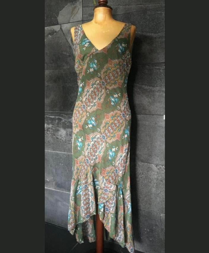 Mooie groene jurk Anna, maat 36-38, nieuw, Kleding | Dames, Nieuw, Ophalen of Verzenden, Maat 36 (S), Onder de knie