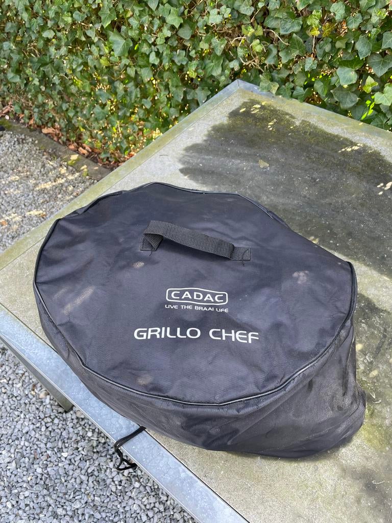 Cadac Grillo Chef compleet met paella pan en draagtas, Tuin en Terras, Gasbarbecues, Ophalen of Verzenden, Zo goed als nieuw