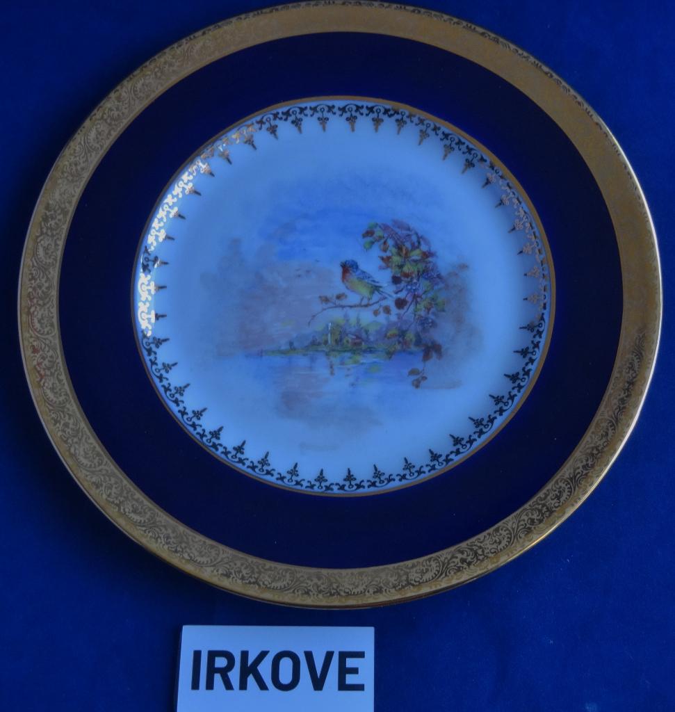 LIMOGES PORSELEIN BORDJE MET VOGEL * Gouden Rand *, Verzenden