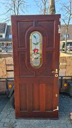 Voordeur met glas in lood, Ophalen, Gebruikt, 200 tot 215 cm, Glas