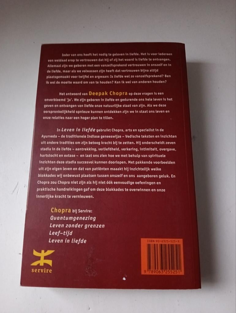 Deepak Chopra - Leven in liefde, Boeken, Ophalen of Verzenden, Zo goed als nieuw, Deepak Chopra