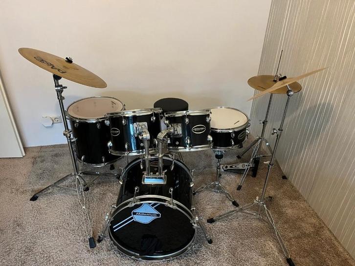 Drumstel kind Millenium MX218BX Black, Muziek en Instrumenten, Drumstellen en Slagwerk, Gebruikt, Overige merken, Ophalen