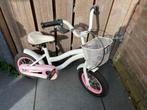 Amigo Kinderfiets 12 inch - Wit/Roze, Ophalen, Gebruikt, Minder dan 16 inch