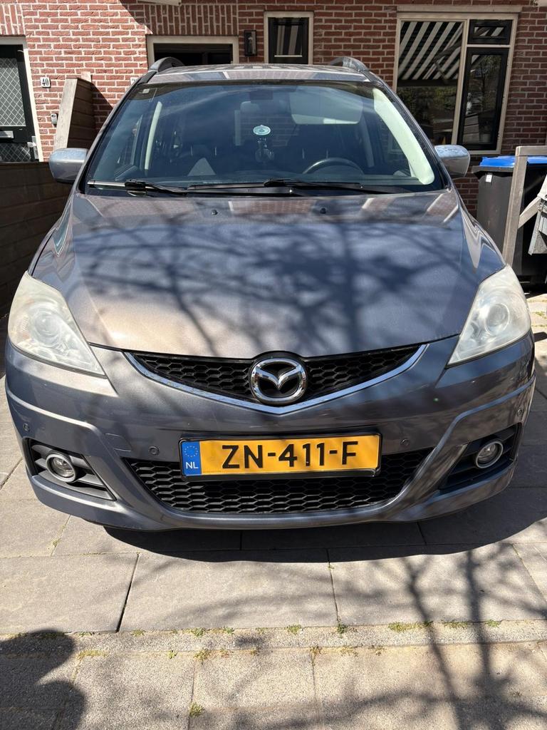 Mazda 5 1.8 2009 Grijs facelift, Auto's, Mazda, 4 cilinders, 7 stoelen, Handgeschakeld, 115 pk