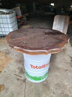 Ronde statafel op olievat - Uniek en robuust design, Ophalen, Gebruikt