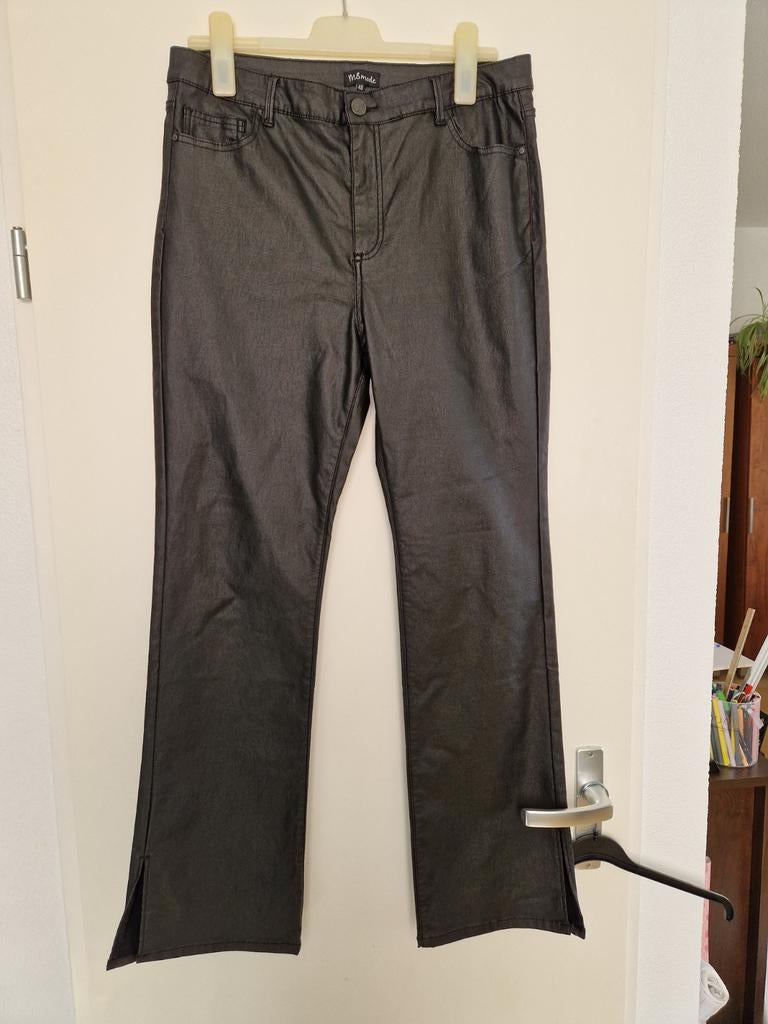 Nepleren broek ms mode maat 46, Zwart, Maat 46/48 (XL) of groter, Ophalen of Verzenden, Zo goed als nieuw