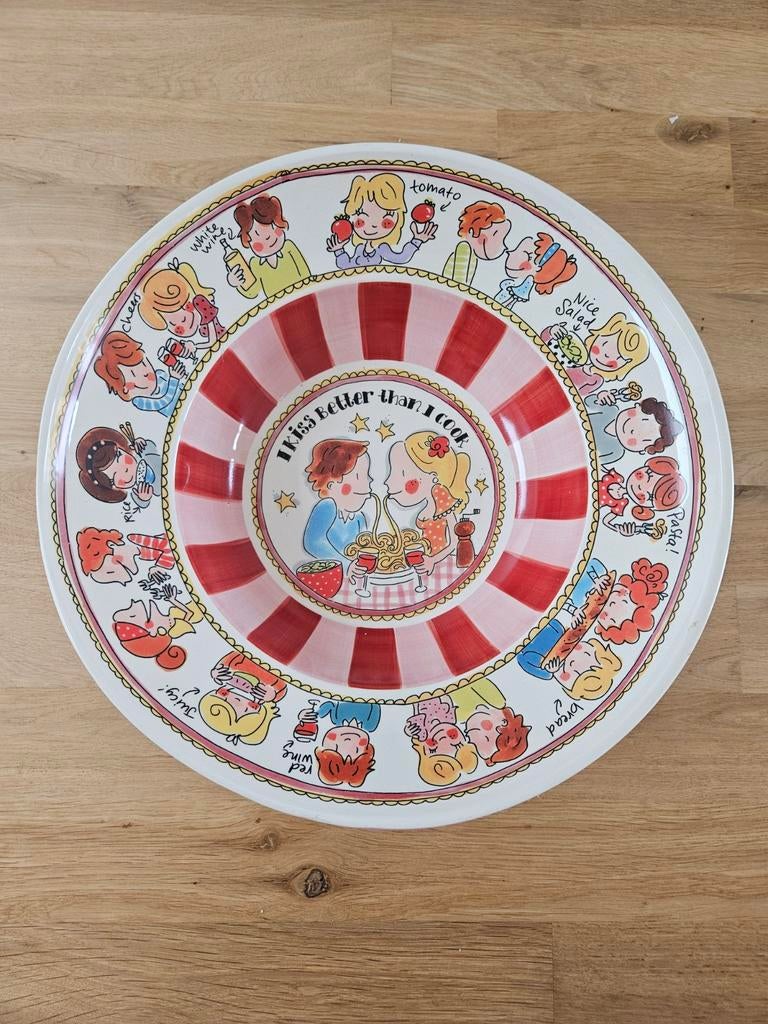 Blond Amsterdam serveerschaal 'Kiss better than I cook', Ophalen