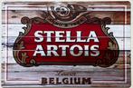 Stella Artois Belgium bier reclamebord van metaal wandbord, Ophalen of Verzenden, Nieuw, Reclamebord, Plaat of Schild, Overige merken