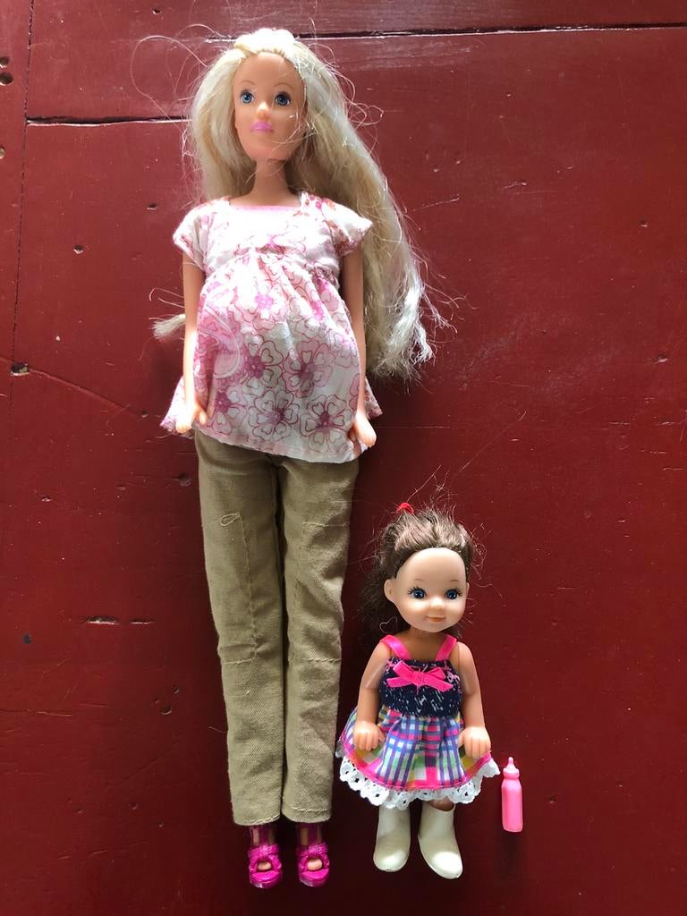 Steffie love zwangere barbie met kleuter Simba., Ophalen, Zo goed als nieuw, Fashion Doll