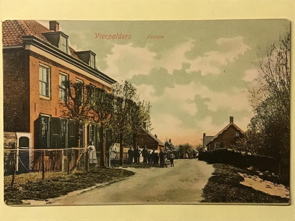 Vierpolders Pastorie 1915, Verzenden, Voor 1920, Gelopen, Zuid-Holland