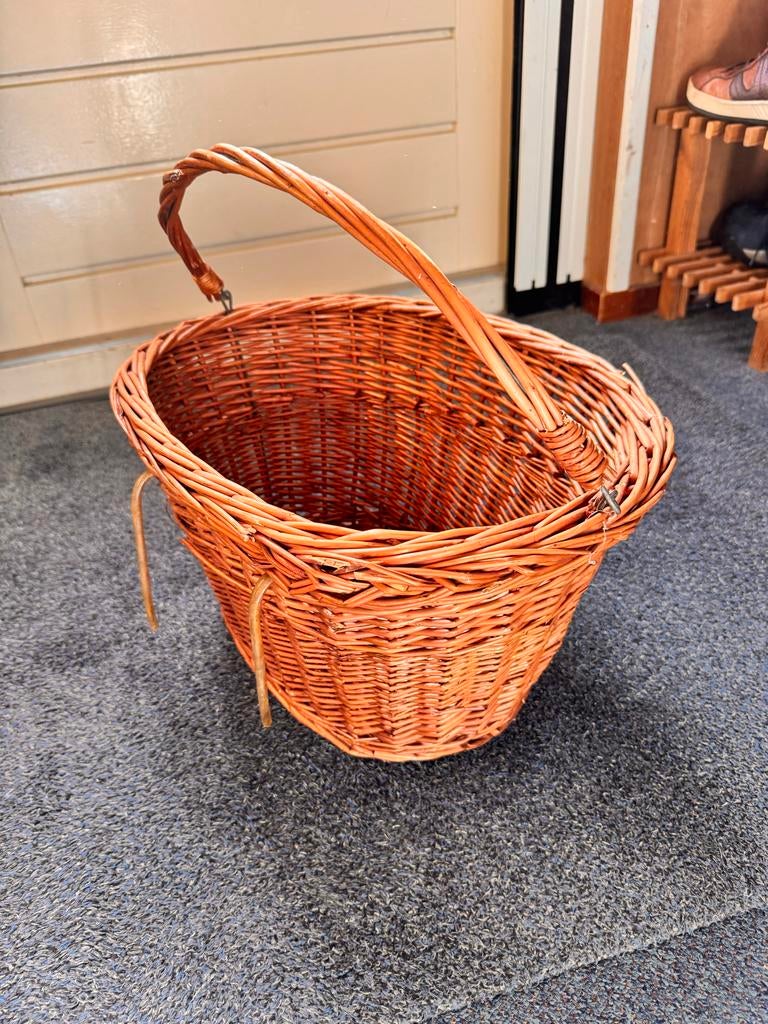 Rieten boodschappenmandje voor op de fiets, Ophalen, Gebruikt, Fietsmand