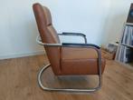 Design lederen fauteuil in Gispen stijl, Ophalen of Verzenden, Zo goed als nieuw, Leer, Gispen