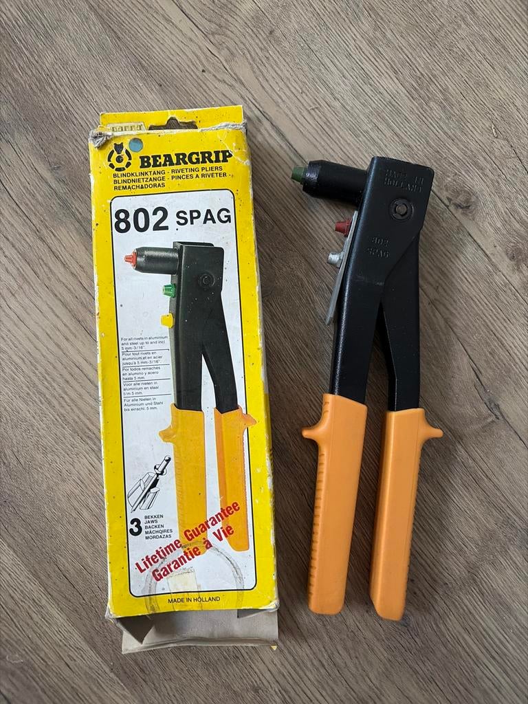 Beargrip 802 SPAG blindklinktang, Ophalen of Verzenden, Zo goed als nieuw