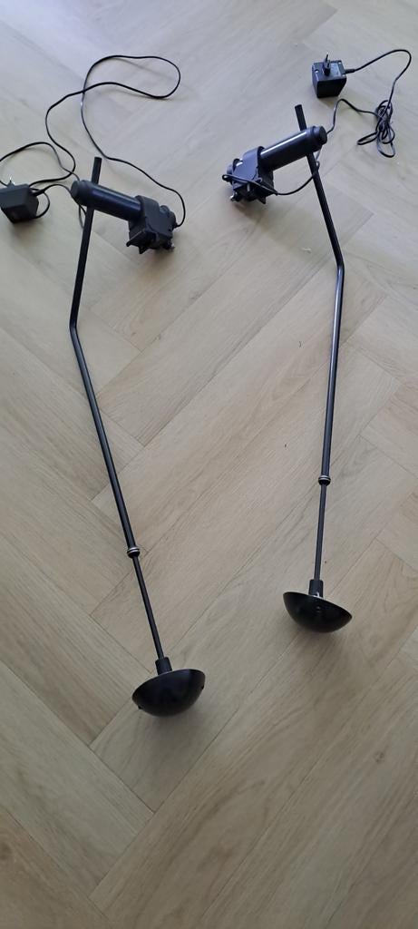 Set van twee bedlampen met verstelbare arm, Huis en Inrichting, Ophalen of Verzenden, Gebruikt, Modern, Industrieel
