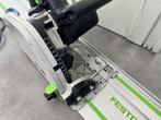FESTOOL INVALZAAG TS 55 EBQ + GELEIDERAIL 1400mm CIRKELZAAG, Gebruikt, Invalzaag, Ophalen of Verzenden, 30 tot 70 mm
