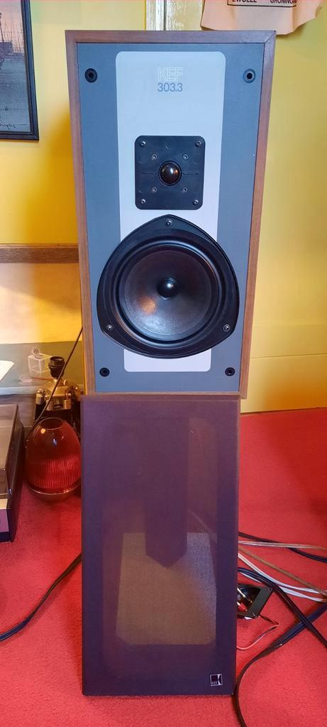 Te koop Kef 303.3 vintage luidsprekers  🟢, Audio, Tv en Foto, Luidsprekers, Front, Rear of Stereo speakers, Overige merken, Ophalen