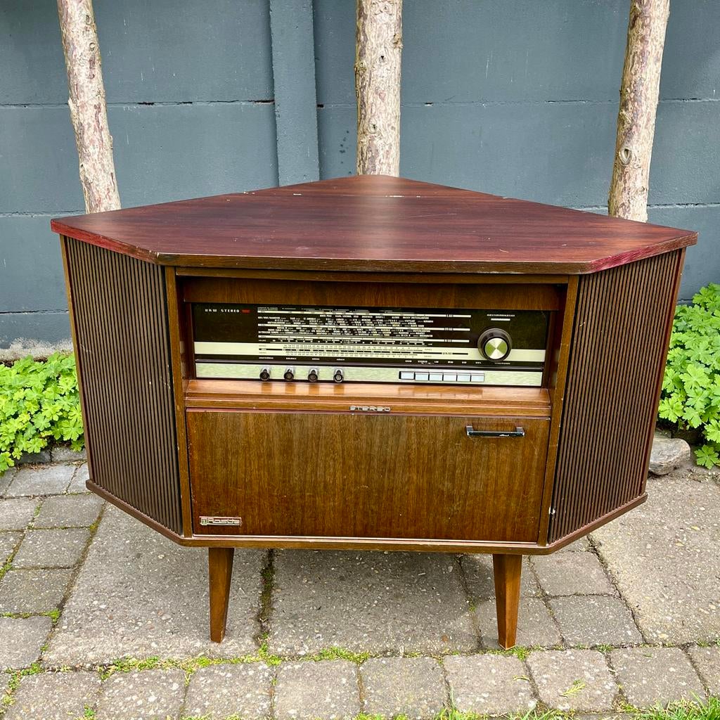 Vintage radio meubel met platenspeler Rosita, Ophalen, Gebruikt, Radio