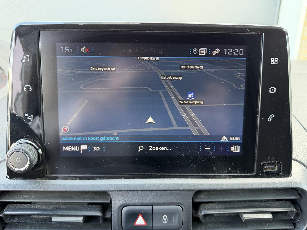 Peugeot Partner 1.2 PureTech Premium CarPlay/cruise control/, Stof, Gebruikt, 1199 cc, Wit