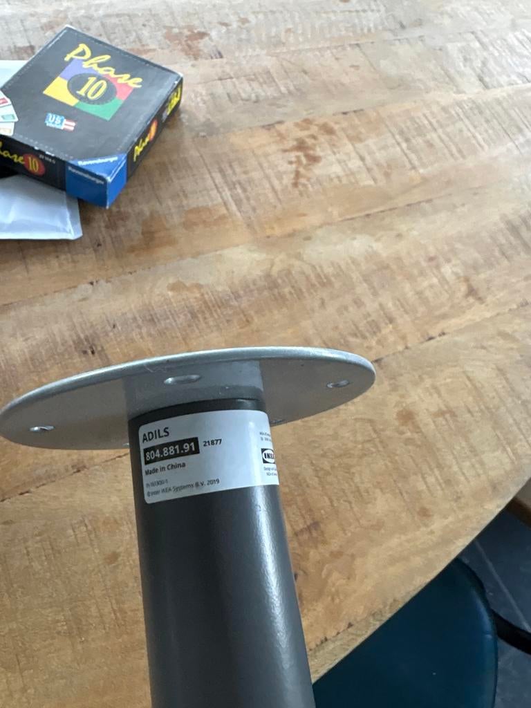 IKEA ADILS Tafelpoot - Grijs (804.881.91), Ophalen, Tafelpoot, 50 tot 100 cm, Zo goed als nieuw