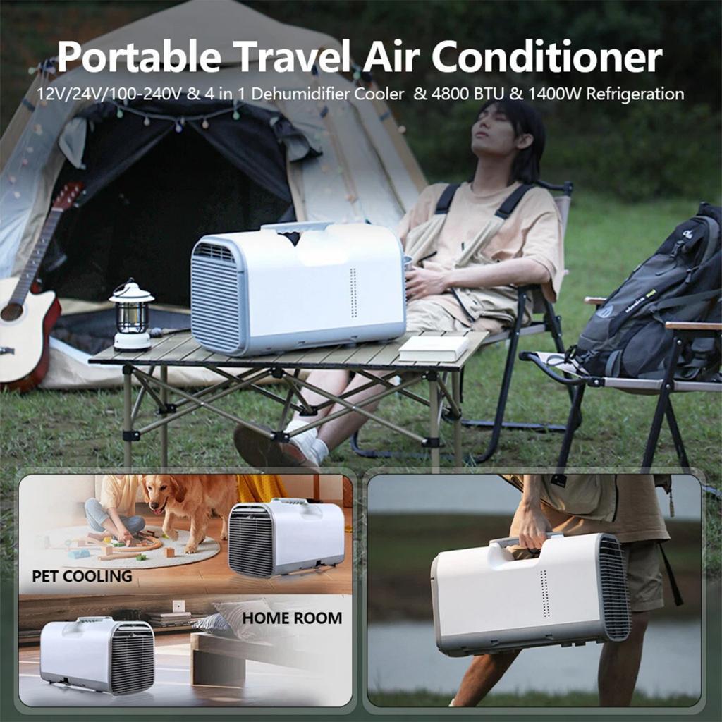 Portable Airco S03-Pro – Plug & Play – Camper/Tent, Koelen en Ontvochtigen, Timer, Nieuw, 3 snelheden of meer