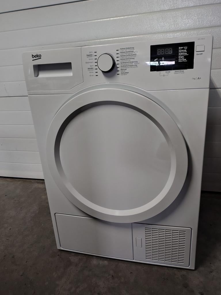 WARMTEPOMP DROGER BEKO ENERGIEKLASSE A+, Witgoed en Apparatuur, Wasdrogers, Ophalen, 6 tot 8 kg, Gebruikt, Minder dan 85 cm