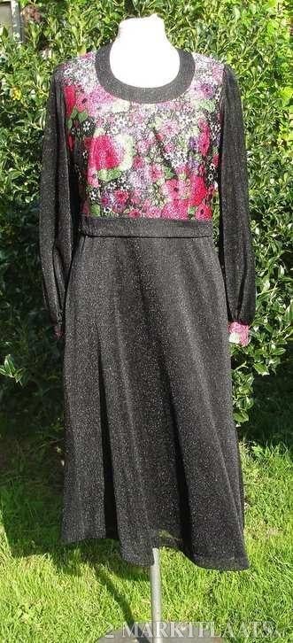 gave originele jaren 70 jurk mt M, Maat 38/40 (M), Carnaval, ., Ophalen of Verzenden