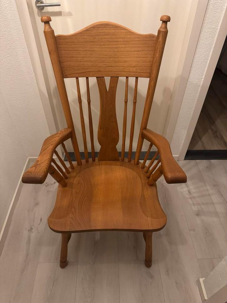 Eiken houten leuning stoel, Huis en Inrichting, Stoelen, Eén, Hout, Bruin, Ophalen