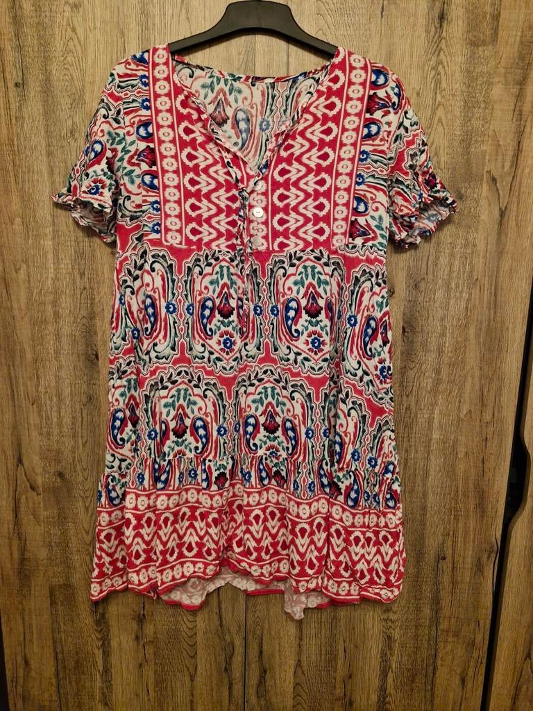 Jurk XL shein, Ophalen of Verzenden, Zo goed als nieuw, Maat 46/48 (XL) of groter, Onder de knie