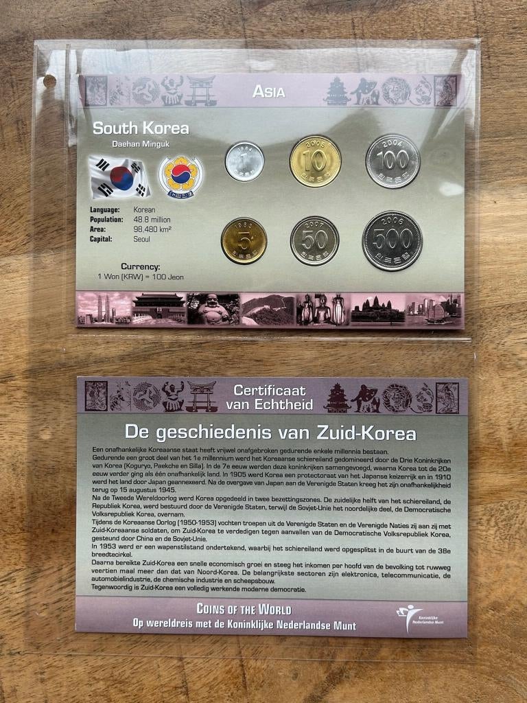 Munten set Zuid-Korea, Ophalen of Verzenden, Oost-Azië