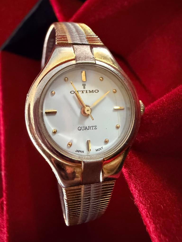 Vintage horloge Ottimo 18k verguld  - Elegant, Ophalen of Verzenden, Overige materialen