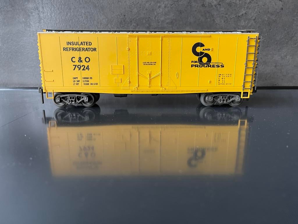 Wagon Insulated Refrigerator C&O 7924 spoor 0, Hobby en Vrije tijd, Modeltreinen | Overige schalen, Overige merken, Gelijkstroom of Wisselstroom