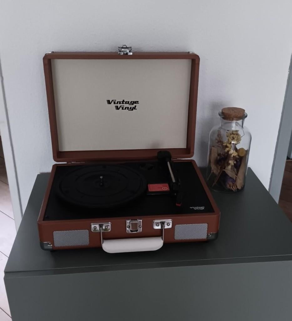 Vintage Vinyl koffer platenspeler, Ophalen of Verzenden, Zo goed als nieuw, Platenspeler, Overige merken