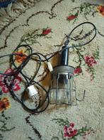 Oude lamp met glazen pot looplamp, Ophalen of Verzenden