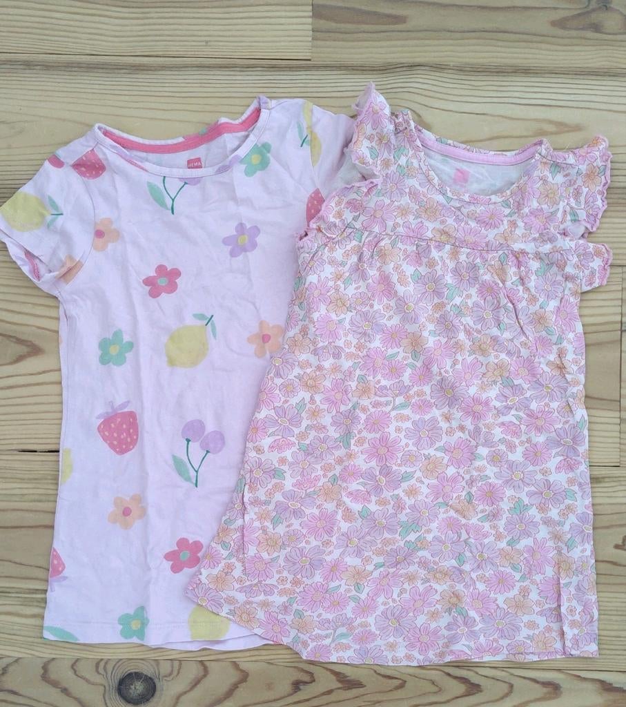 2 nachthemden Hema 98/104 samen €5, Kinderen en Baby's, Kinderkleding | Maat 104, Ophalen of Verzenden, Zo goed als nieuw, Meisje