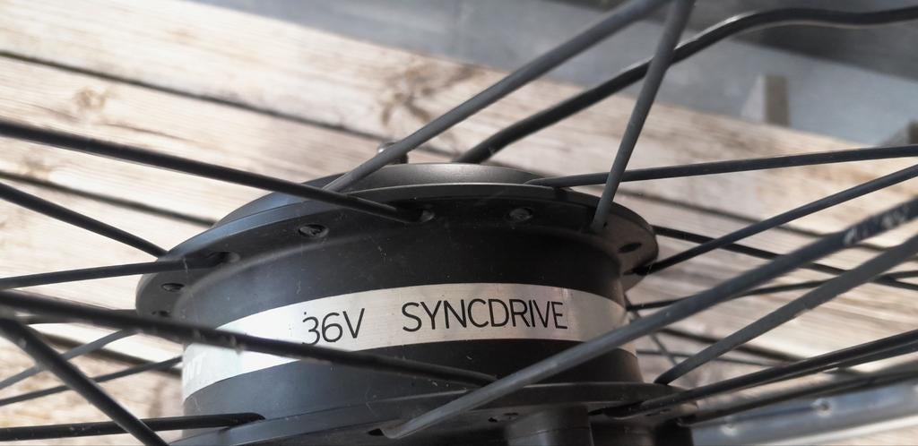 36V SyncDrive Voorwiel Motor voor E-bike, Fietsen en Brommers, Fietsonderdelen, Gebruikt, Motor, Aluminium, SyncDrive
