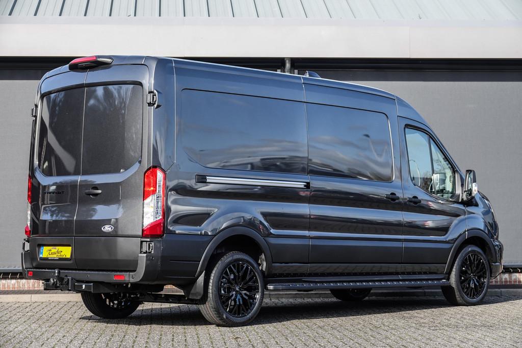 Ford Transit L3H2 | 2.0Tdci 165Pk | 350 | Raptor Edition | 2, Auto's, Bestelauto's, Voorwielaandrijving, 12 maanden, Stof, Zwart