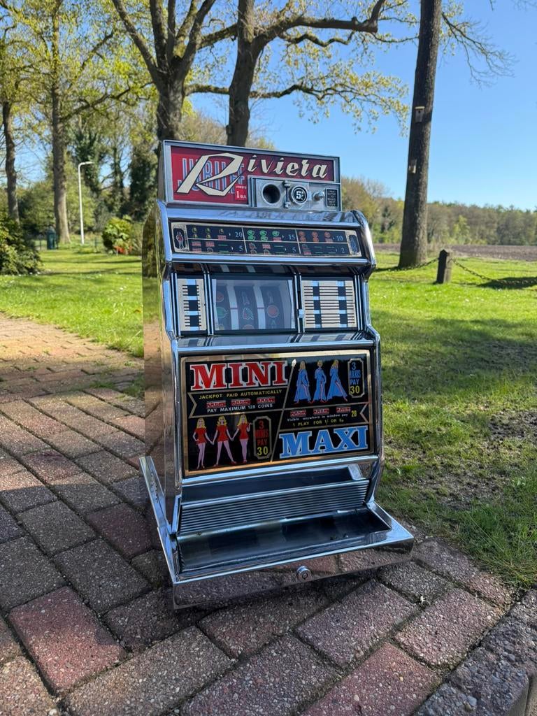 Jubilee Rivièra mini maxi gokkast eenarmige bandiet, Verzamelen, Automaten | Gokkasten en Fruitautomaten, Ophalen, Zo goed als nieuw
